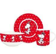 Snoopy set red dots